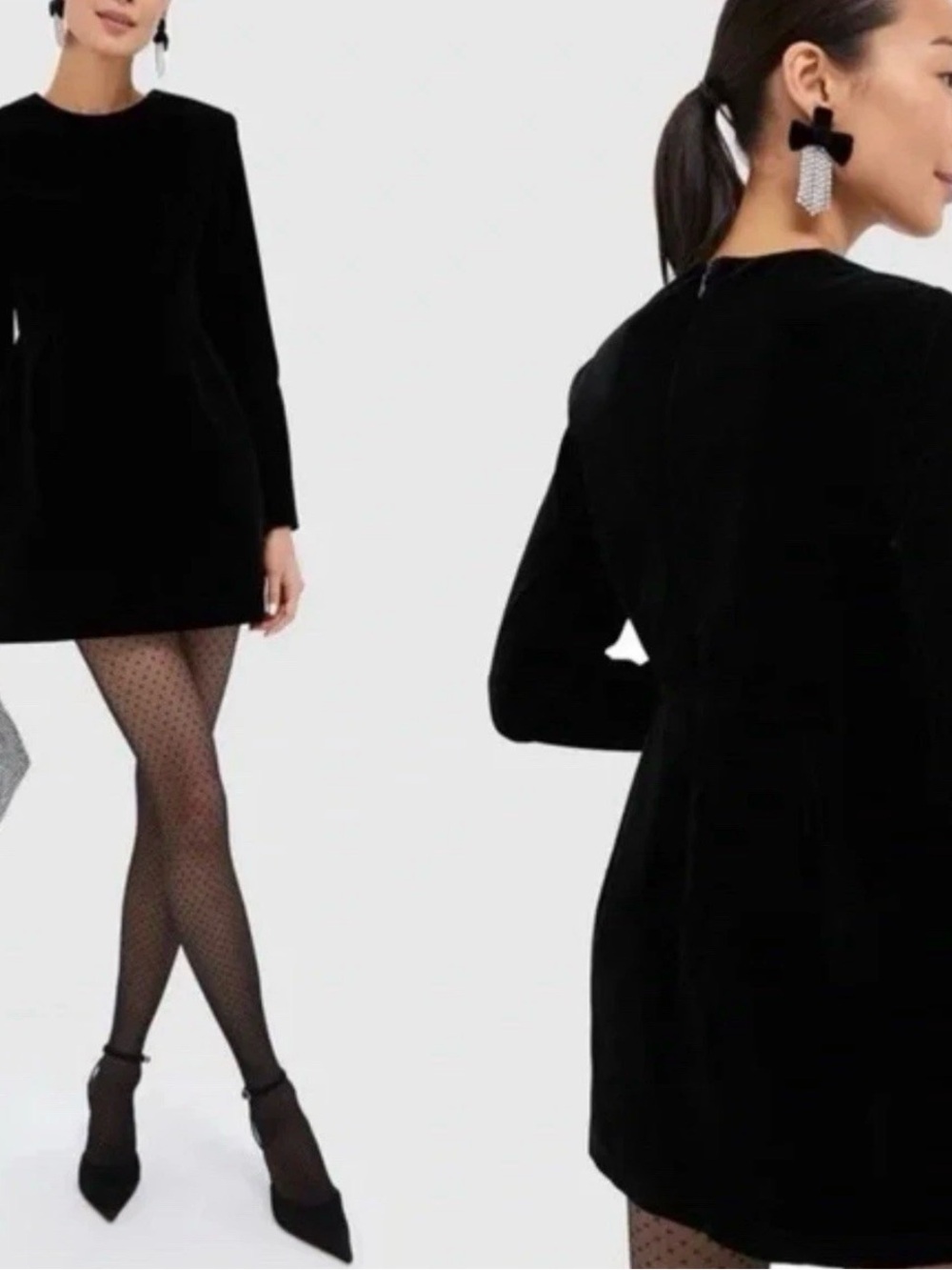Tuckernut Haley Velvet Long-Sleeve Mini Dress - Picture 5 of 5